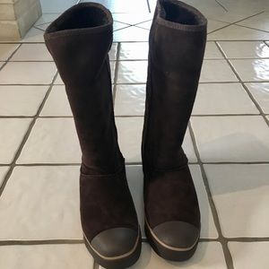 NIB Chocolate Brown DELANIE UGG RAINBOOTS SZ 10